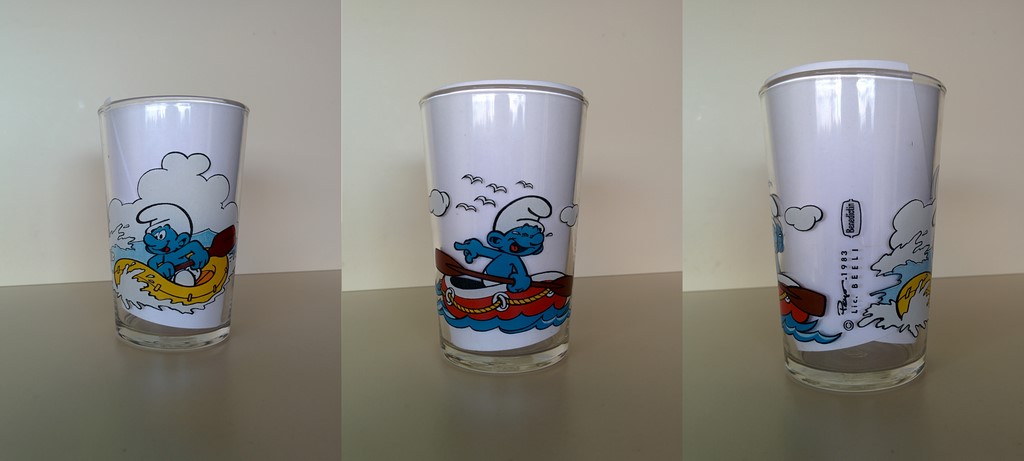Verre Benedictin (1983) - Schtroumpfs sur des canoës