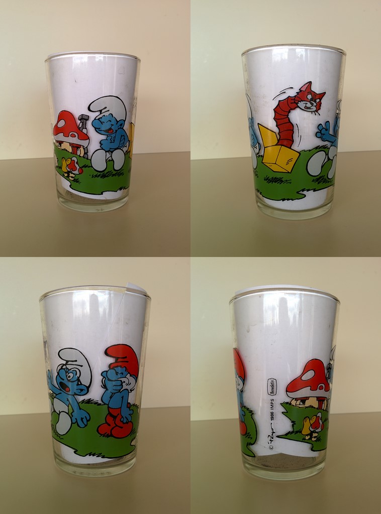 Verre Benedictin (1986) - Schtroumpfs avec Azrael surprise