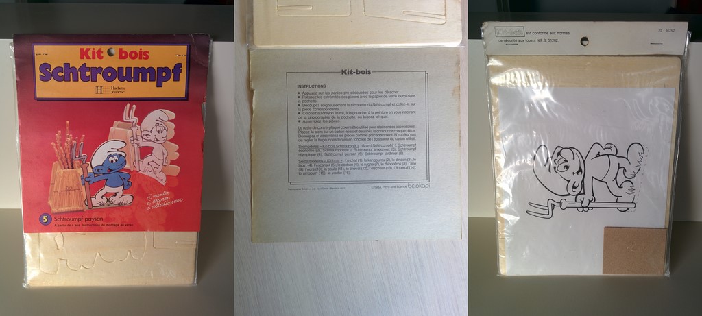 Kit bois n°5 - Schtroumpf avec une fourche