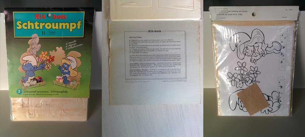 Kit bois n°3 - Schtroumpf & Schtroumpfette