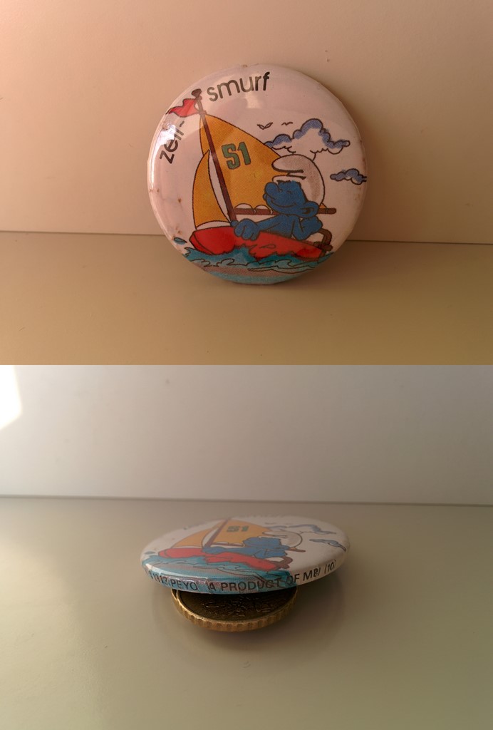 Badge MBI n°10 - Schtroumpf navigateur (Zeil-Smurf)