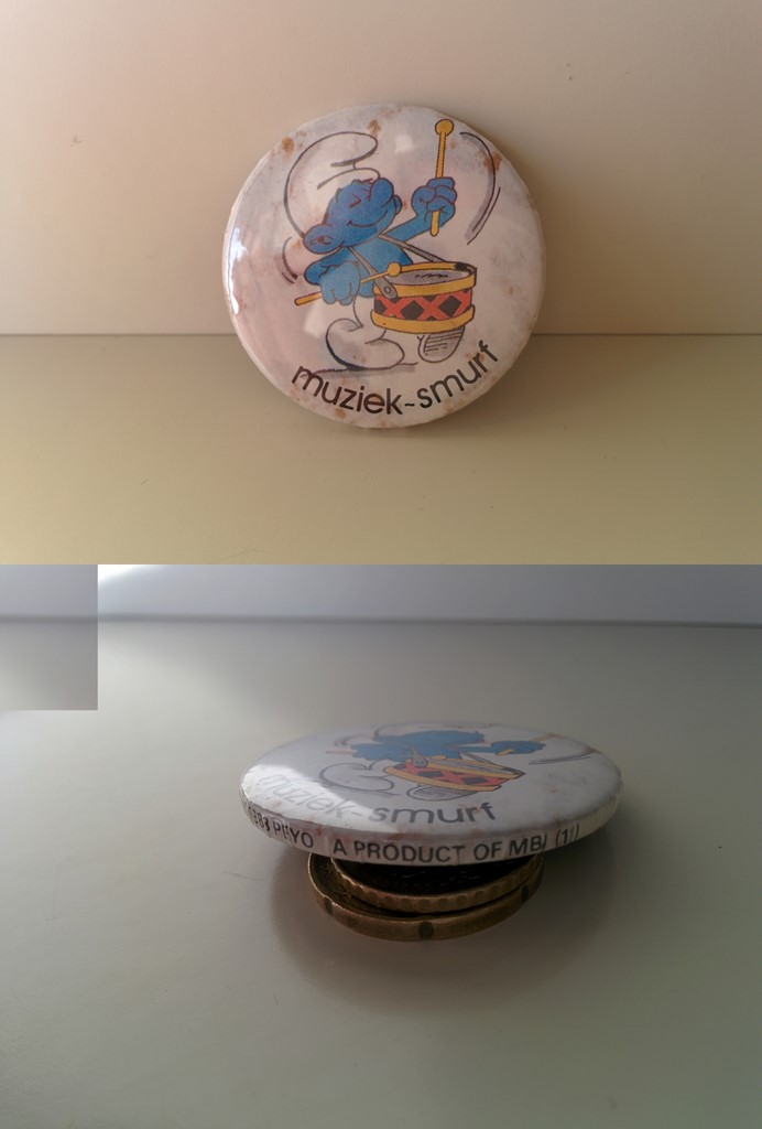 Badge MBI n°11 - Schtroumpf Musicien (Muziek-Smurf)