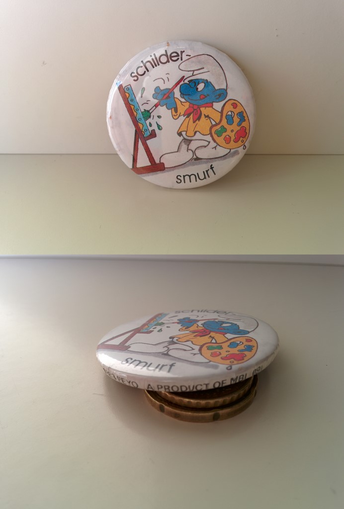 Badge MBI n°19 - Schtroumpf Peintre (Schilder-Smurf)