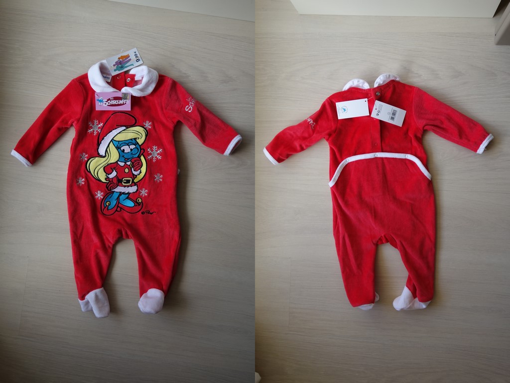 Pyjama Schtroumpfette mère noël 