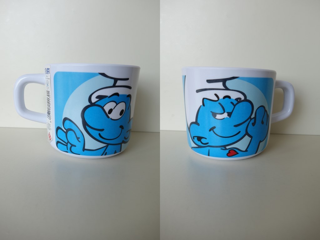 Mug en plastique - Schtroumpf & Schtroumpf Costaud