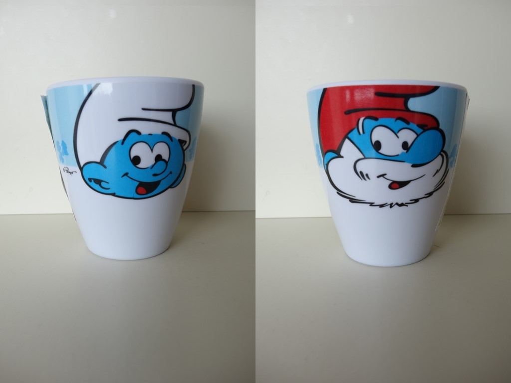 Gobelet en plastique - Bébé Schtroumpf & Grand Schtroumpf