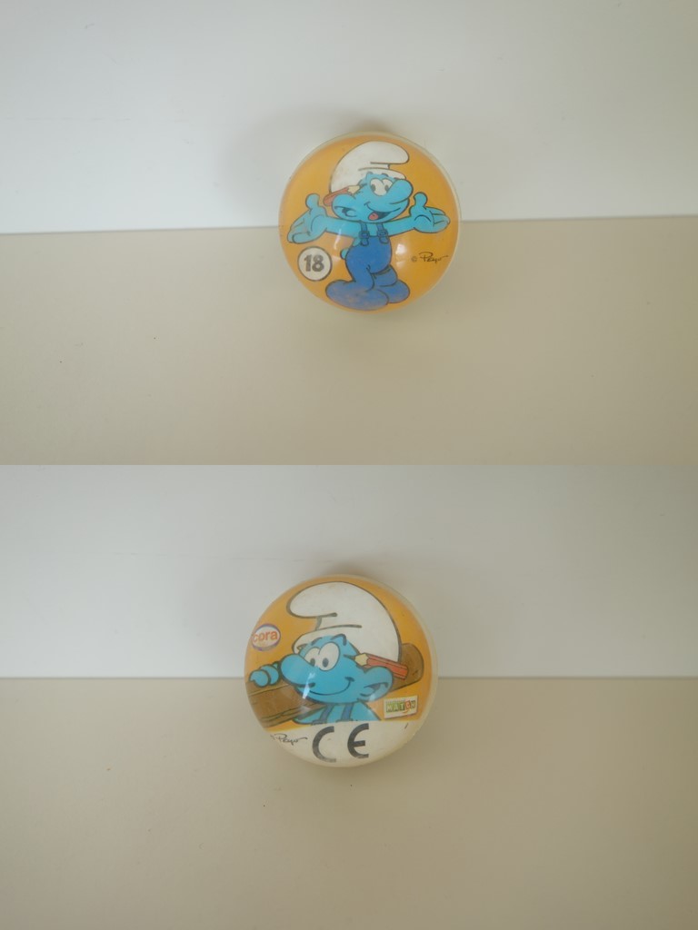 Cora / Match - Balle rebondissante n°18 - Schtroumpf Bricoleur