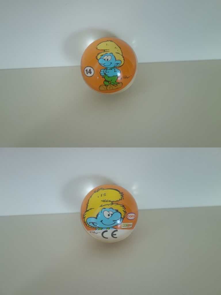 Cora / Match - Balle rebondissante n°14 - Schtroumpf Paysan