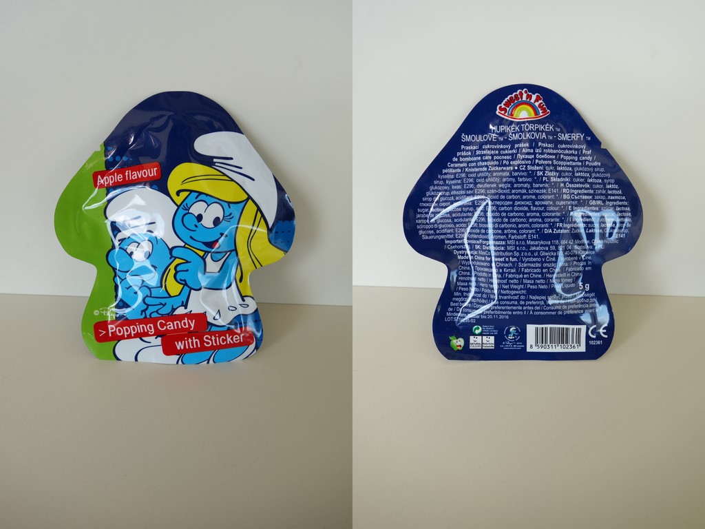 Sweet'n fun - Bonbon en sachet avec autocollant - Saveur pomme