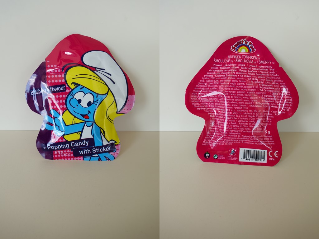 Sweet'n fun - Bonbon en sachet avec autocollant - Saveur myrtille