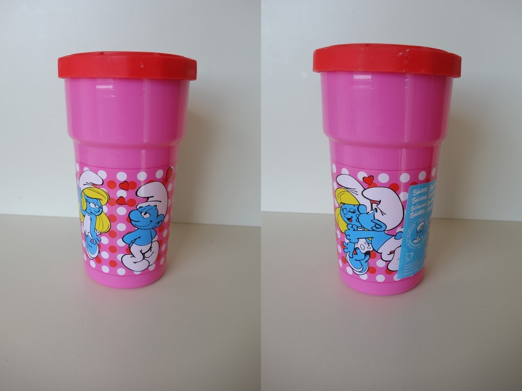 Verre en plastique - Schtroumpfette & Schtroumpf amoureux