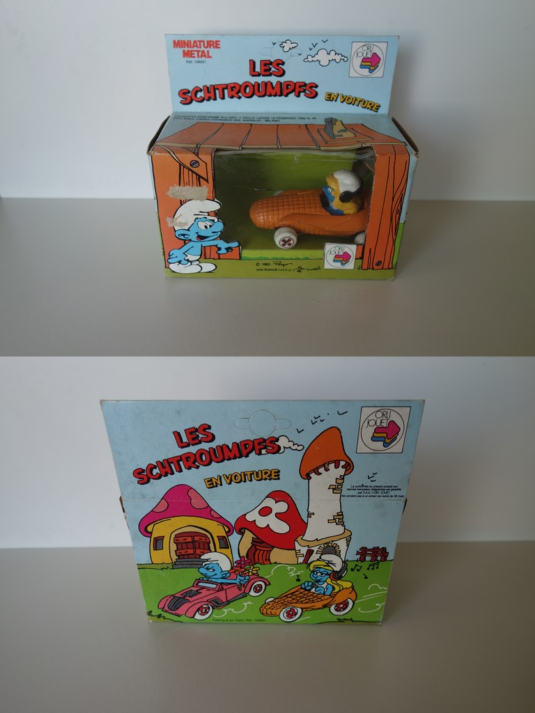 Voiture en forme d'épis de maïs - Schtroumpfette