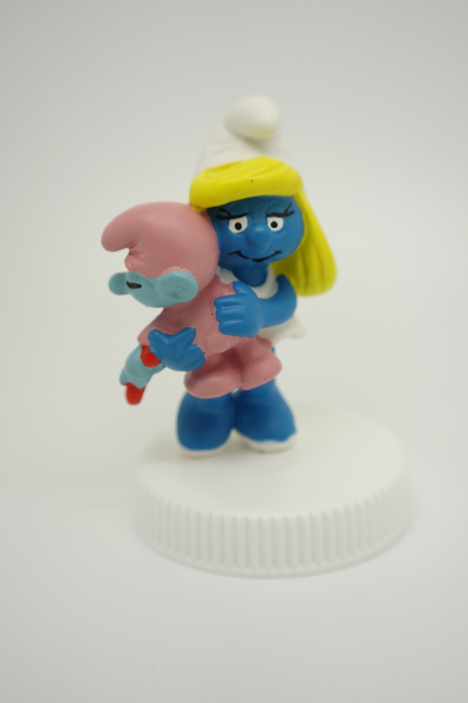 Schtroumpfette avec bébé