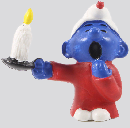 Schtroumpf à la bougie