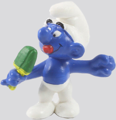 Schtroumpf avec glace