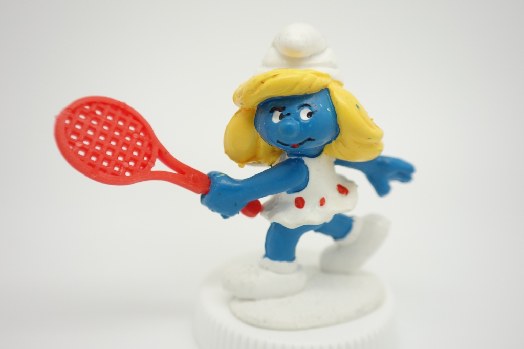 Schtroumpfette joueuse de tennis