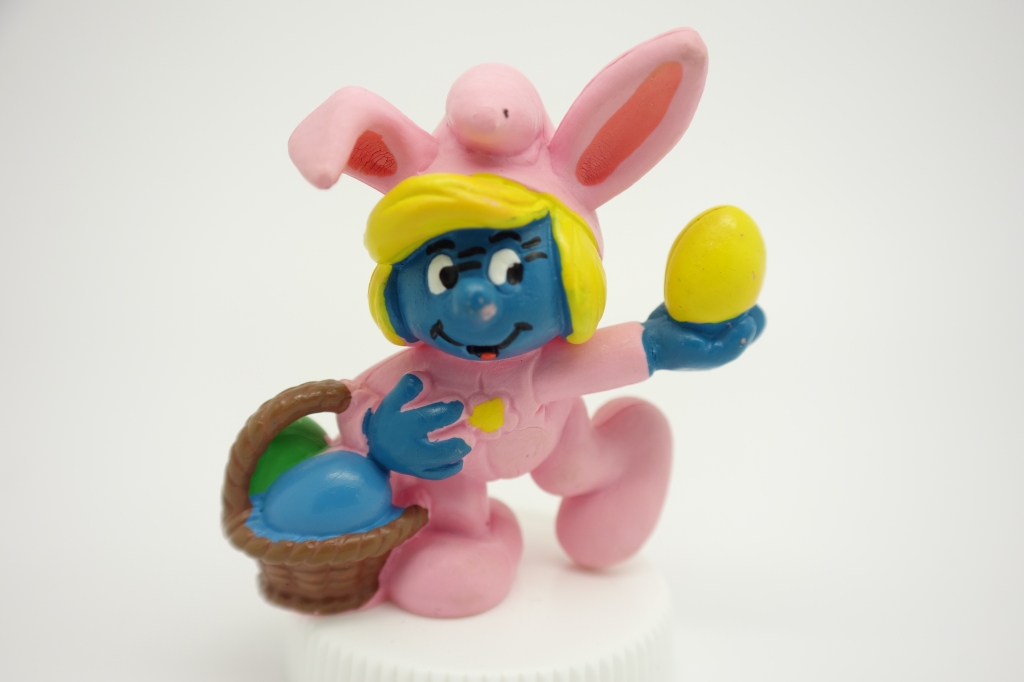 Schtroumpfette en lapin de Pâques