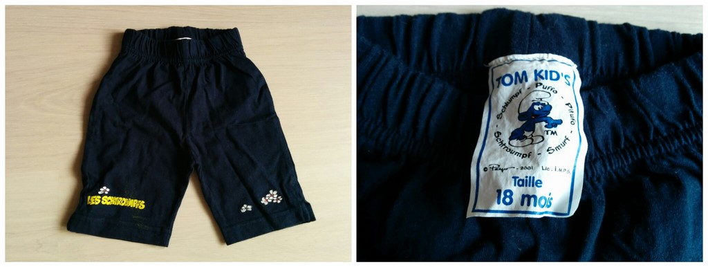 Pantalon bébé 18 mois Schtroumpf & Schtroumpfette