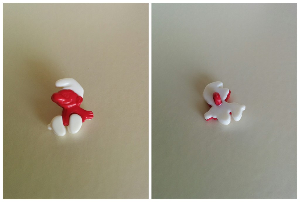 Bouton Schtroumpf rose