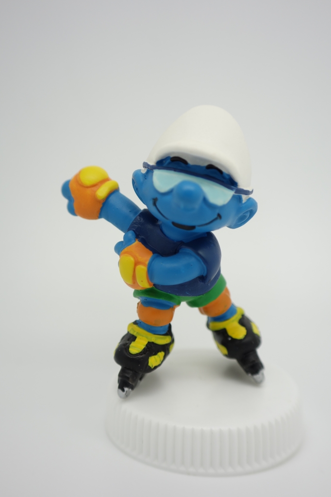 Schtroumpf en rollers