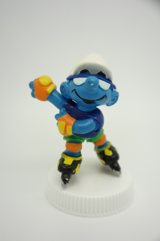 Schtroumpf en rollers