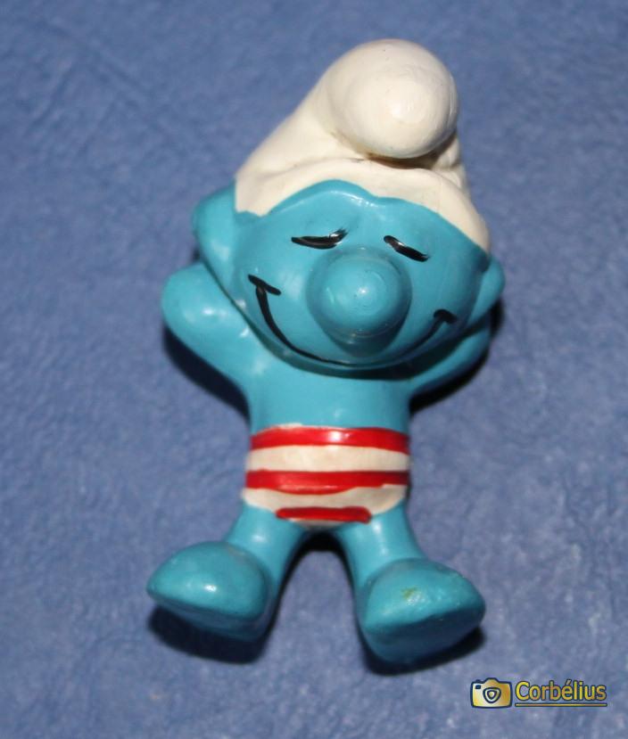 Schtroumpf baigneur / bain de soleil