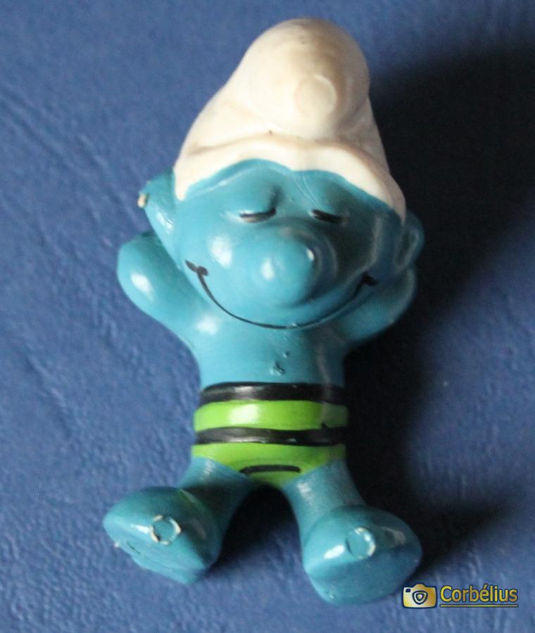 Schtroumpf baigneur / bain de soleil