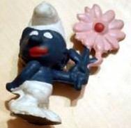 Schtroumpf courtisant avec fleur (rendez-vous)