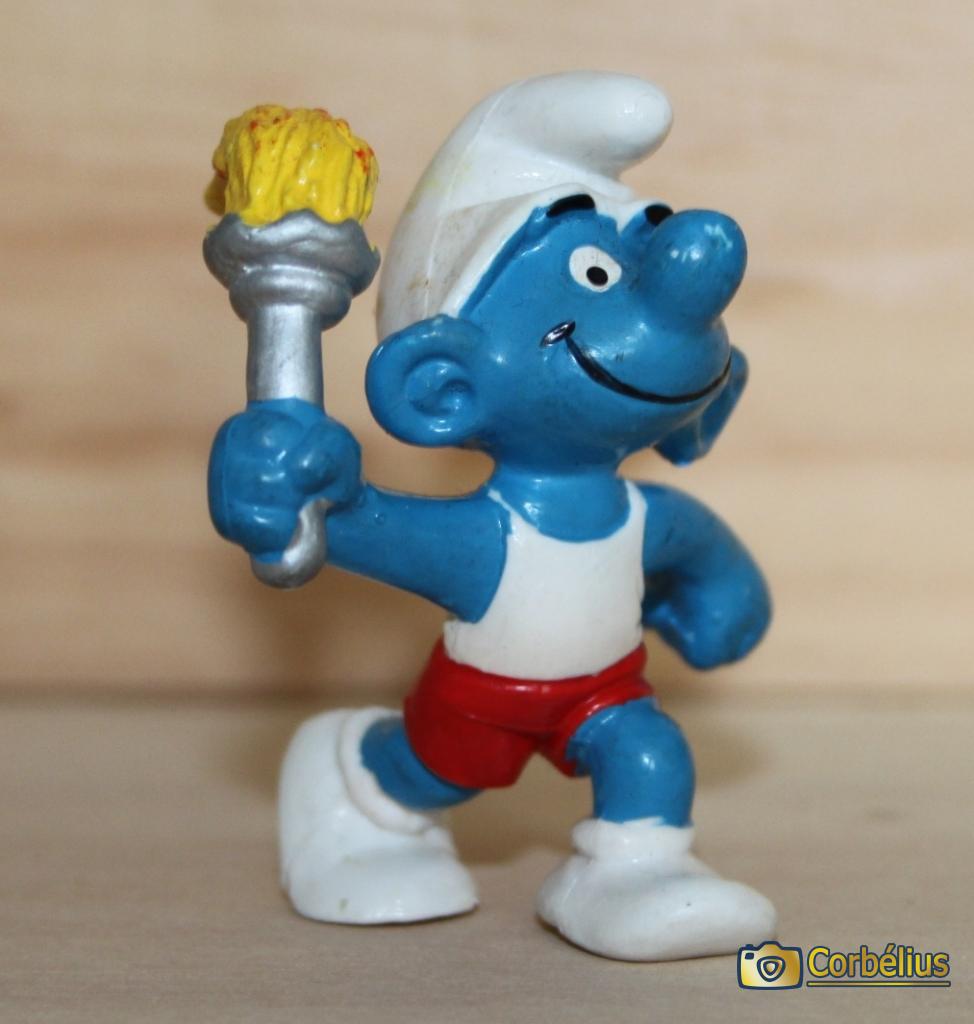 Schtroumpf olympique porteur de torche (grand)