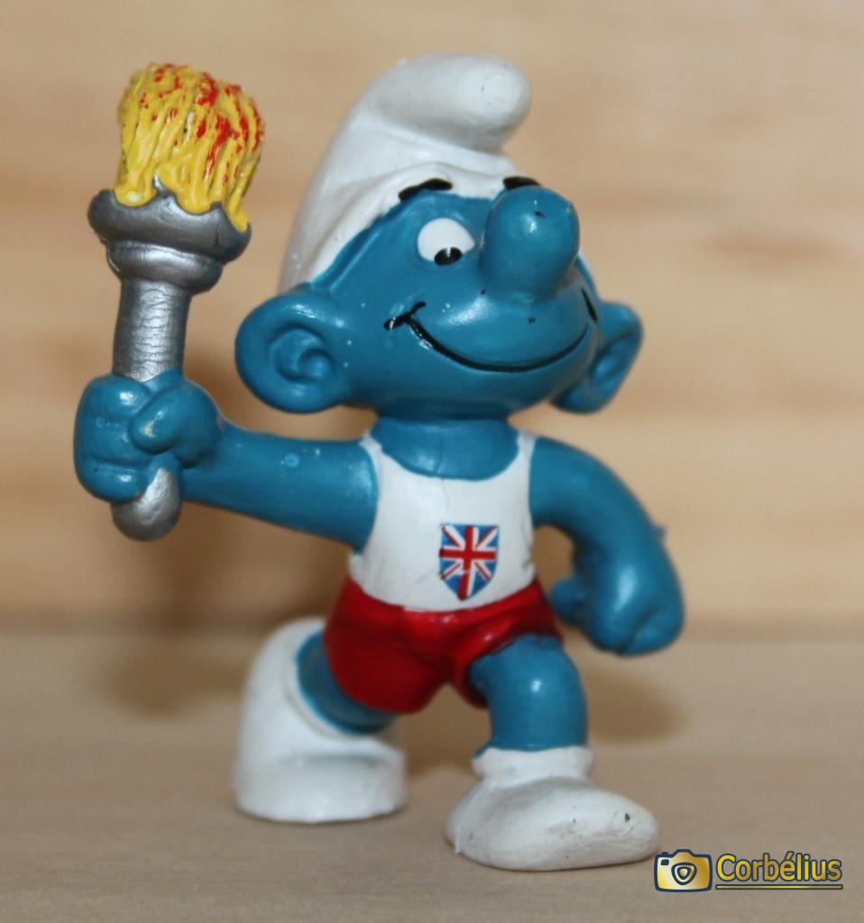 Schtroumpf olympique porteur de torche (grand)