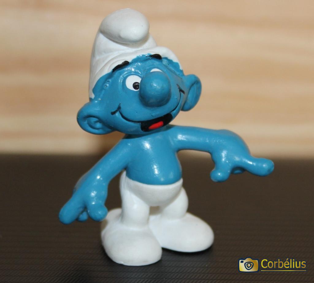 Schtroumpf montrant du doigt