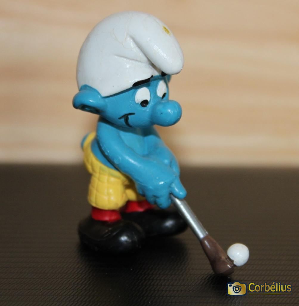 Schtroumpf golfeur