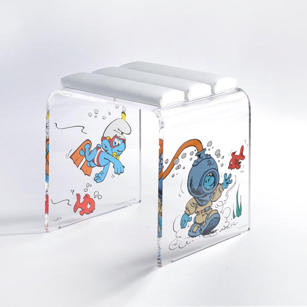 Tabouret Schtroumpf Acrylique