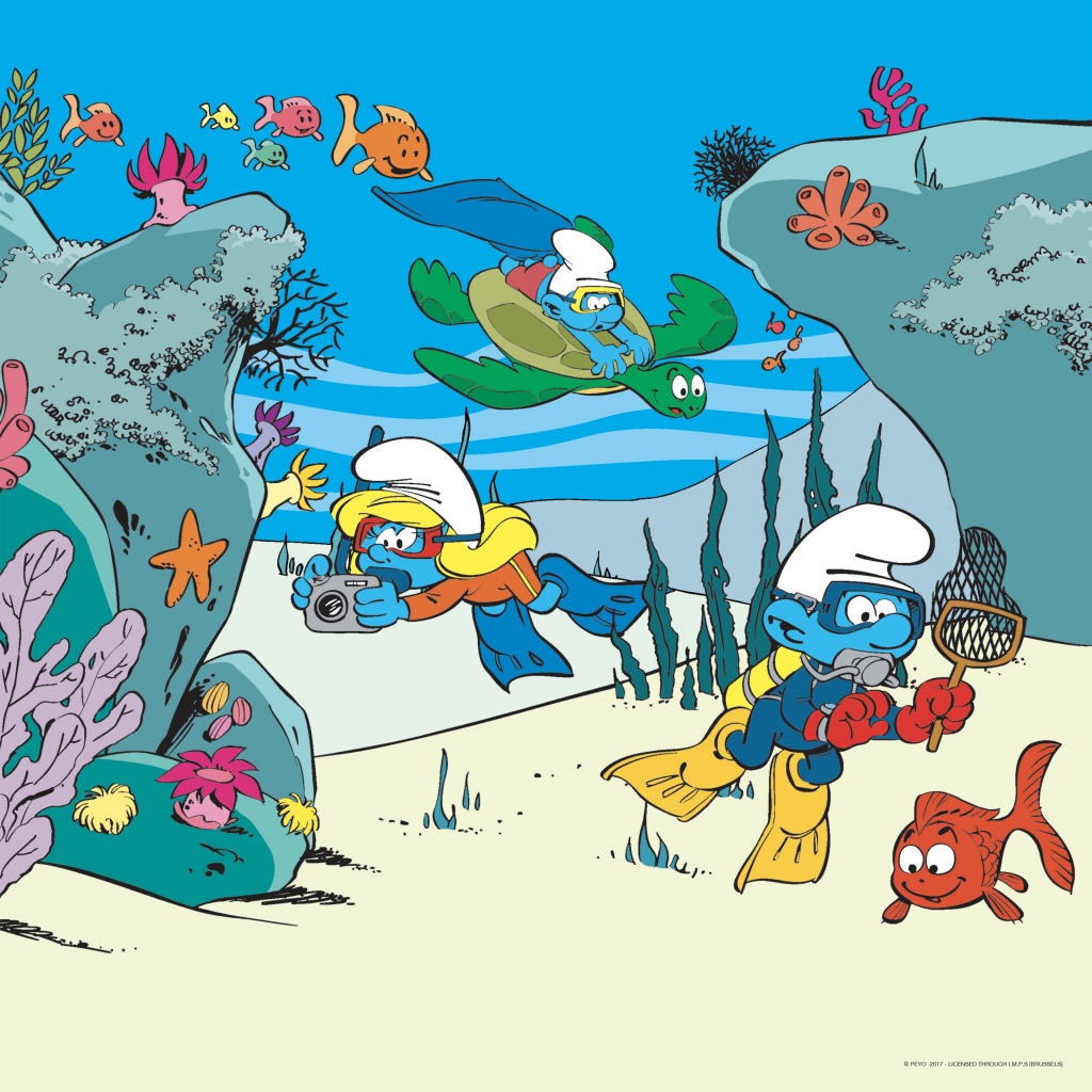 Les Schtroumpfs font de la plongée