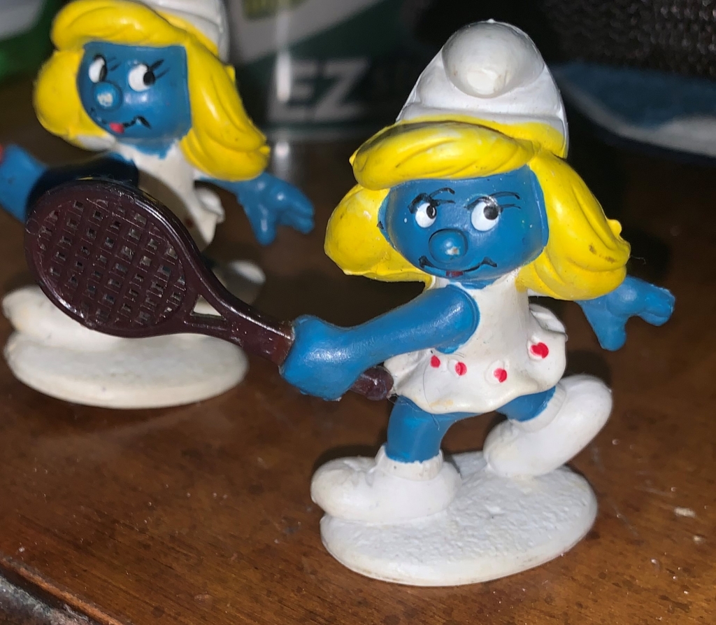 Schtroumpfette joueuse de tennis