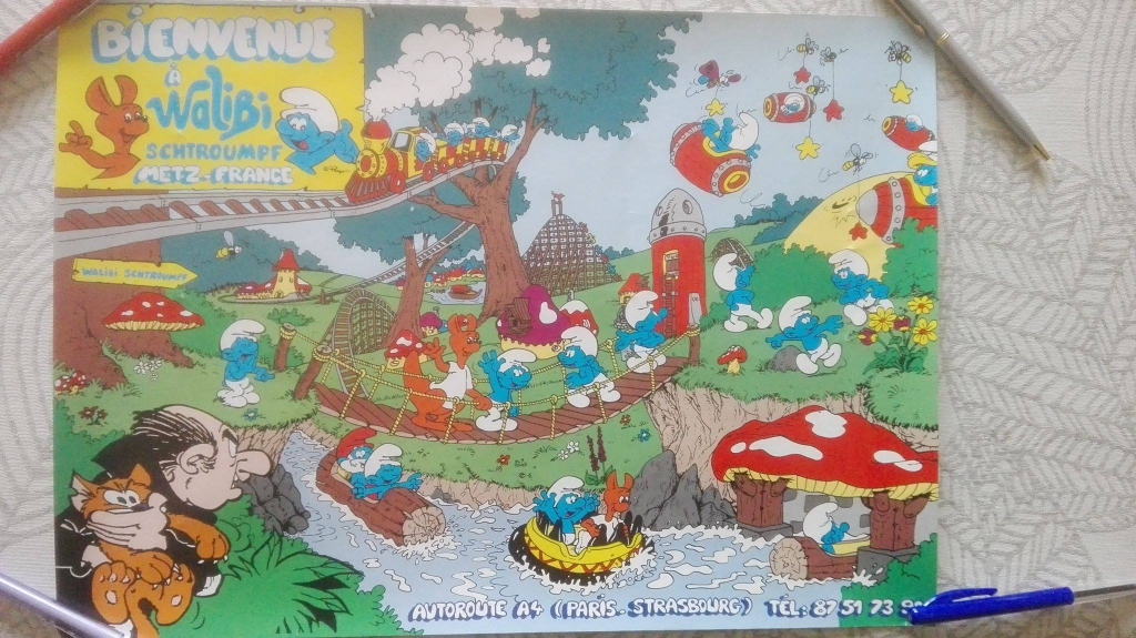 Affiche Walibi Schtroumpf