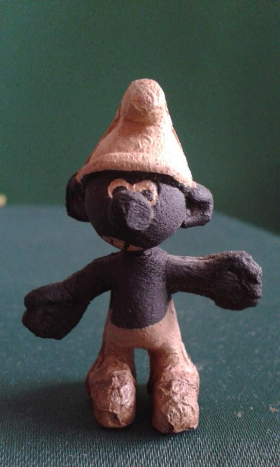 Schtroumpf noir en latex