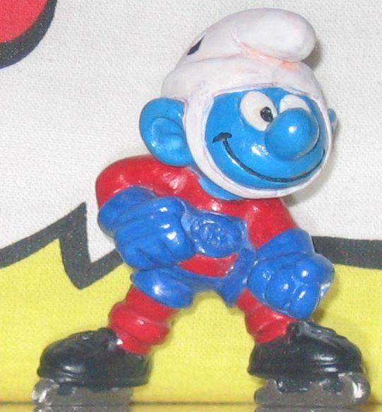 Schtroumpf joueur de hockey sur glace