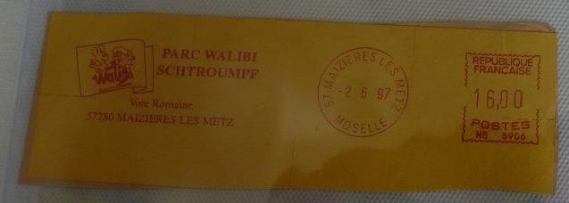 Walibi Schtroumpf - Tampon de lettre