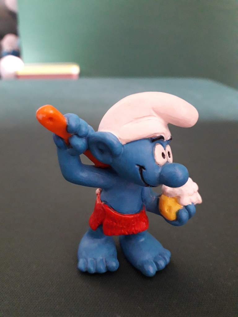 Schtroumpf qui se lave (sauna)