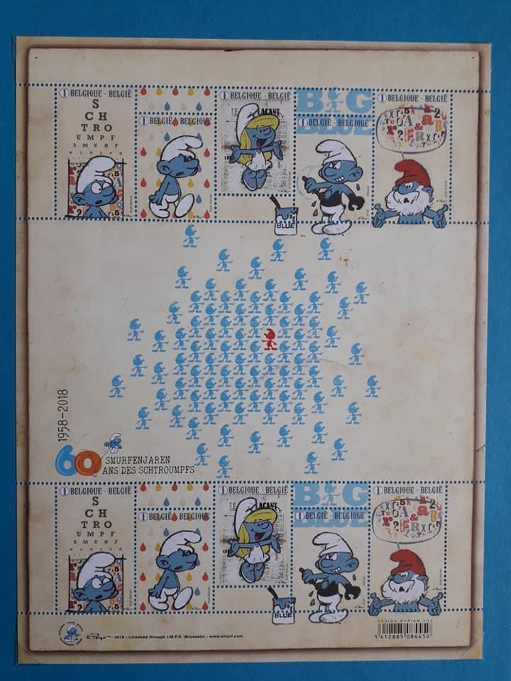 Planche de timbres 60 ans