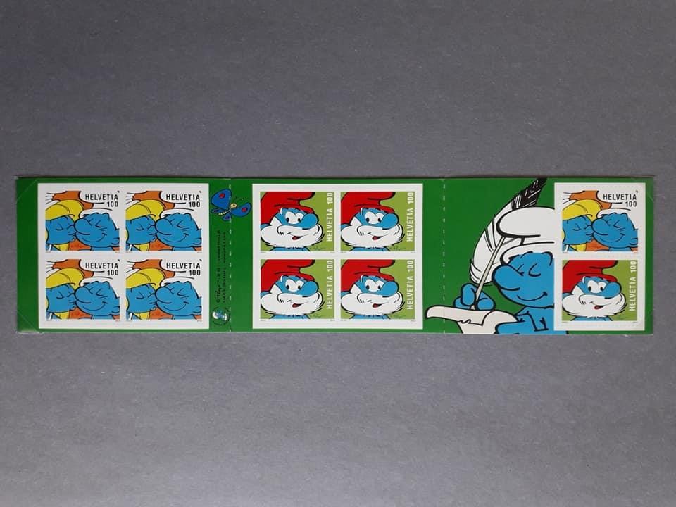 Planche de timbres - Schtroumpfette et Grand Schtroumpf
