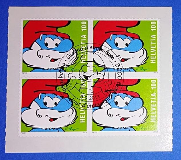 Planche de timbres - Grand Schtroumpf