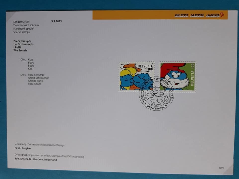 Feuille - Schtroumpfette et Grand Schtroumpf