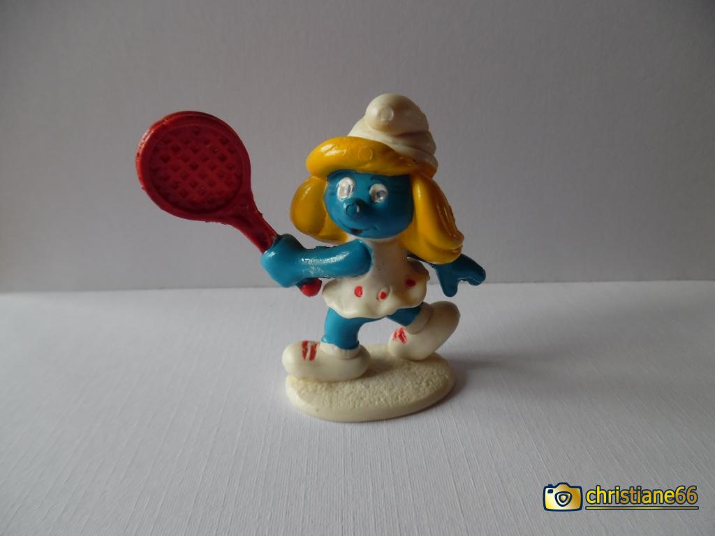 Schtroumpfette joueuse de tennis