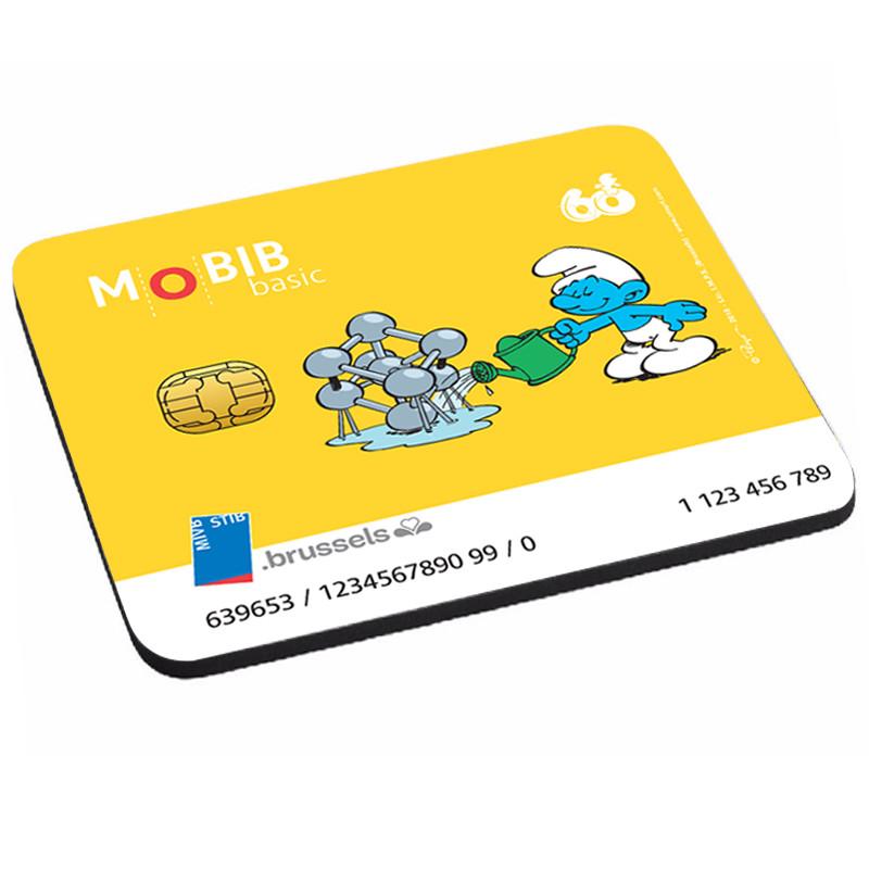 Tapis de souris - Schtroumpf et Atomium (jaune)