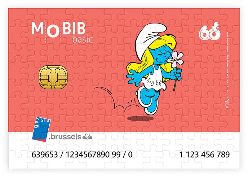 Puzzle 180 pièces - Schtroumpfette (rose)