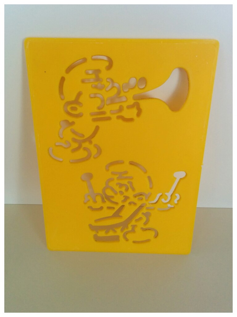 Pochoir à dessin jaune