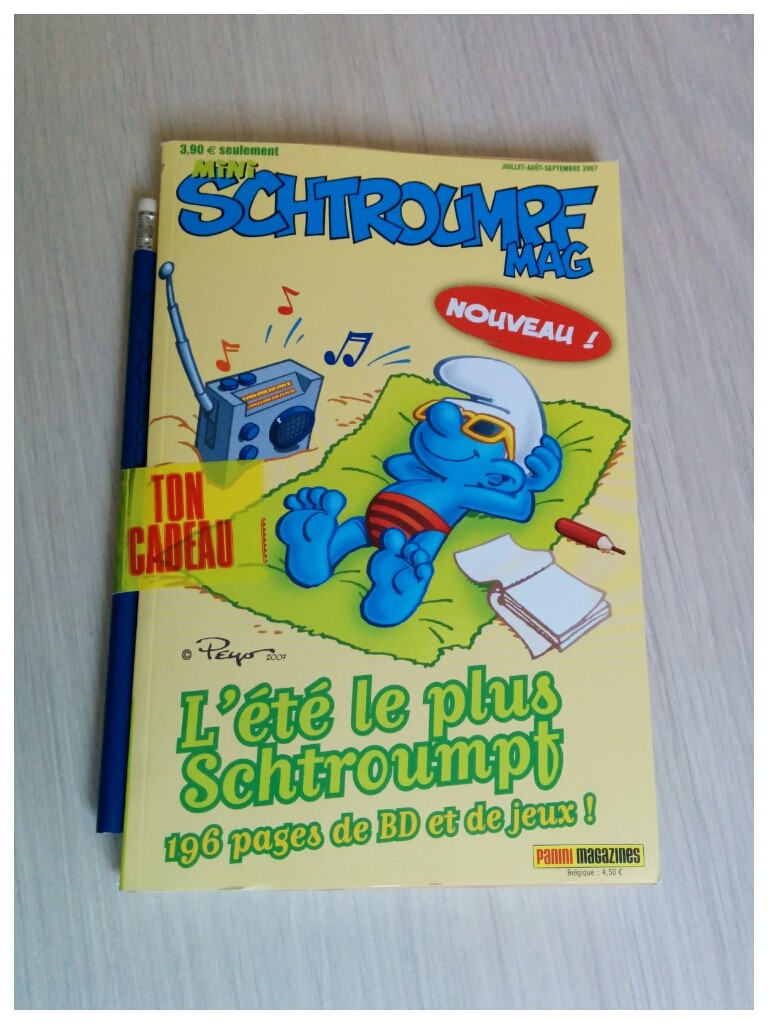 Mini Schtroumpf Mag - Juillet Aout Septembre 2007 - crayon bleu