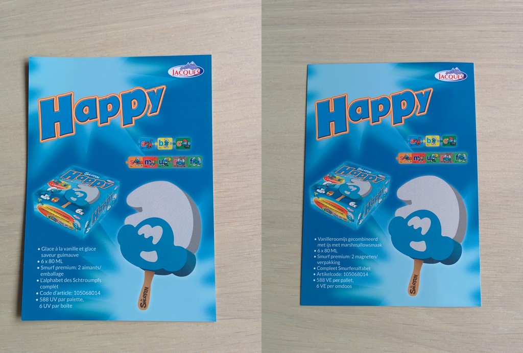 Jacques - Carton de présentation de glaces